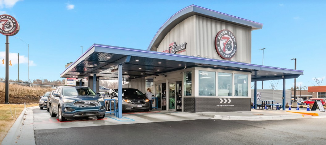 Delisle and Monahan of Island Associates Real Estate purchase 7Brew Coffee